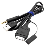 Support Play Music Charger Cable Video Audio Cable connect for iPhone/iPod and Pioneer