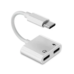 Taipuxi High Quality Type-c usb c to 3.5mm headphone audio jack adapter usb-c aux jack 2 in 1 audio cable adapter