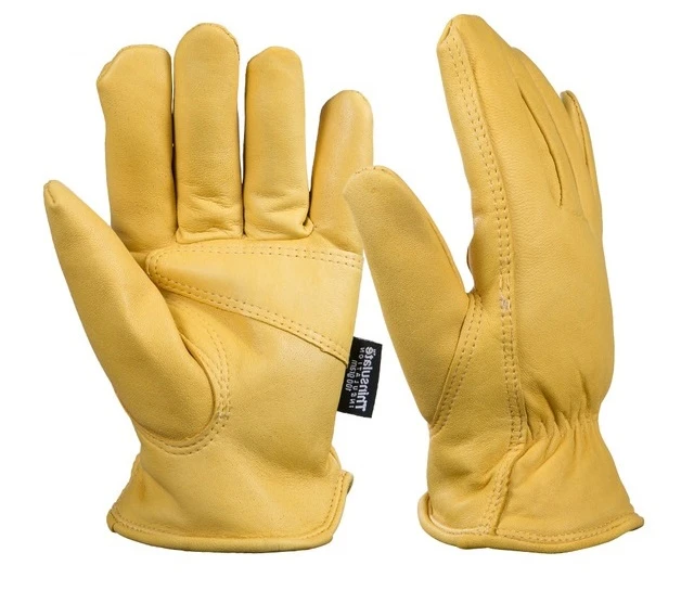 thermal waterproof leather work gloves  /Custom  Winter Leather Thermal Gloves / Soft Lining Thermal Leather Gloves