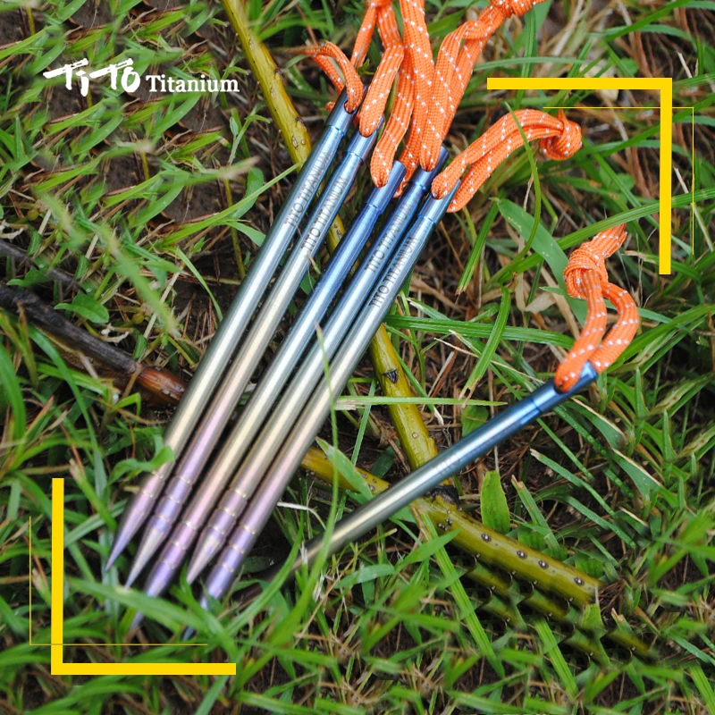TITO  Dia 5mm  length 165mm titanium tent pegs tent stakes for outdoor camping only 16g