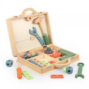 Toddler Educational Construction Kids Toys Play Accessories Set Creative Gift Wooden Tool Toy toobox