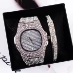 Top Brand Luxury Diamond Iced Out Watch Bling Quartz Square women watches Relojes Hip Hop Gold Full Watch jewelry