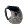 Tradnary Handmade Natural Viking Drinking Black & Whitish Horn Mug for Beer Wine In Simple Design Horn Mugs Mugs For Home Hotel
