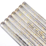 transparent clear acrylic handle nail brushes 7pcs/set nylon nail art drawing painting brush set