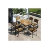 TS14 Hot selling outdoor table and chair set plastic wood dining table sets coffee table set with 6 chairs