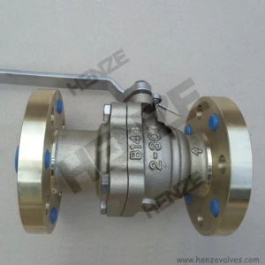 Two Piece Bronze B62 C95400 C95500 C95800 Flanged RF FF Ball Valve