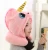 Import Unicorn neck pillow with hat Stuffed Plush Animal Cushion Travel Pillow Car Airplane Soft Nursing Cushion with Hat Plush Toys from China
