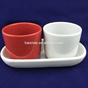 Unique design drug shape ceramic mug cup with dish 120 ml