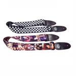 vegan leather crossbody bag with   custom printed leather shoulder bag with pu  guitar strap adjustable