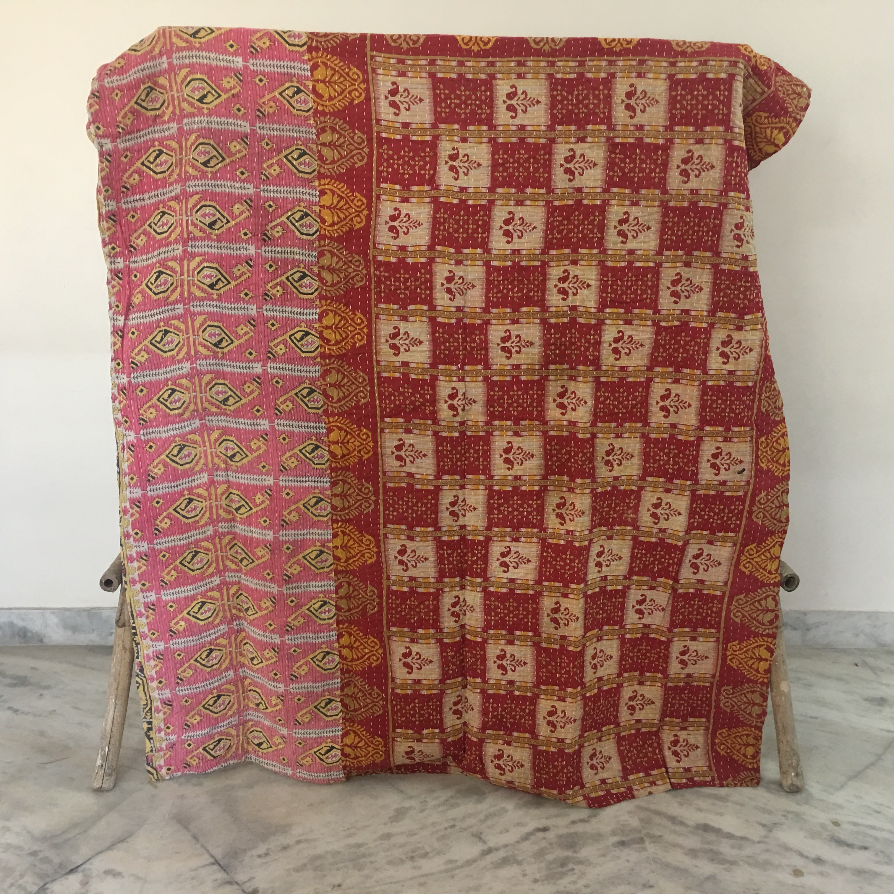 Vintage Kantha quilt Quality Hand Stitching Reversible Wholesale Lot Cotton Kantha Quilt /Blanket / Throw / Bohemian / Bedspread
