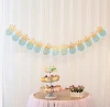 Vrise New Design Birthday Party Supplies Decorations Lovely Cute Pink Blue Happy Birthday Banner Design