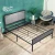 Import Wal-mark Audit Factory Produce Adult And Kid Use Black Metal Frame Bed Comfortable King Size Grey Linen Fabric Hotel Bed from China