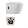 Wall mounted p-trap washdown concealed tank round chaozhou ceramic wall hung toilet