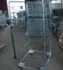Warehouse Equipment Wire Mesh Struceture Roll Container Steel Trolley Storage Metal Cart Pallet Cages Roll Cages
