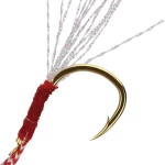 WEIHE Fishing Jig Head Fishing Hook Barbed Double PairHooks Thread Feather Pesca High Carbon Steel Fishing Lure Slow Jigging