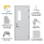 Import White color Fire Proof Door Exit Fire rated door 2 hours from China