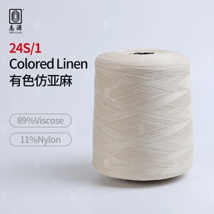 Wholesale 24S/1 89% Rayon Twisted Colored Linen Yarn for knitting