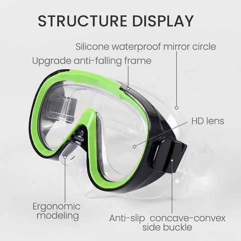 Wholesale Adult Diving mask Scuba Diving Equipment Snorkel Mask Swimming Goggles Diving Glasses Custom