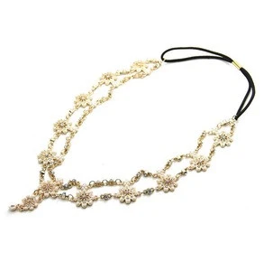 Wholesale Alloy Hair Head Chain Hair Jewelry With Pearl