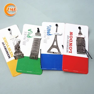 Wholesale cheap high quality metal book mark for souvenir of the worlds four major places of interest