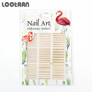 Wholesale Cheap Price Manicure Sticker Laser Gold 3D Nail Stickers For Nail Art