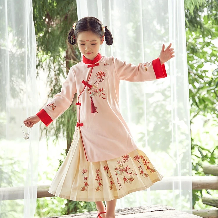 Wholesale chinese traditional costumes original design girl hanfu dresses national clothing girl dress