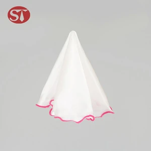 Wholesale colorful silk custom luxury handkerchief with logo design