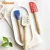 Import wholesale cream mixing baking set wooden handle custom heat resistant silicone non stick kitchen spatulas brush from China