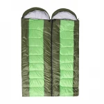 Wholesale custom four seasons envelope sleeping bag with hood outdoor camping camping sleeping bag