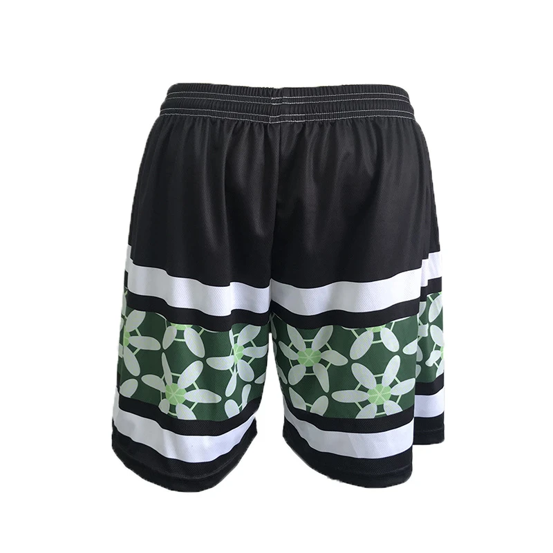 Wholesale Custom Stripe Sublimation Satin Jersey Basketball Shorts