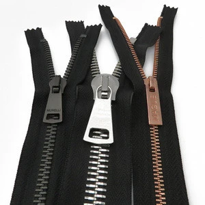 Wholesale High Quality Garment Accessories Rose Gold Teeth Metal Zip, Custom Metal Zipper For Clothing