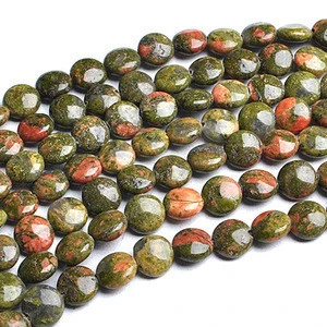 Wholesale High Quality Loose Natural Gemstone Beads Price 8mm Unakite for DIY Bracelet