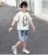 Import Wholesale Kids Boys Sets Cool Letters white short sleeve jeans Child Two Piece Jean Short Summer Clothing Sets from China
