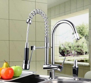 Wholesale Kitchen Accessories Luxury Pull out Faucets Kitchen Mixer Taps
