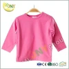 Wholesale long sleeve plain 100%cotton t- shirts for kids