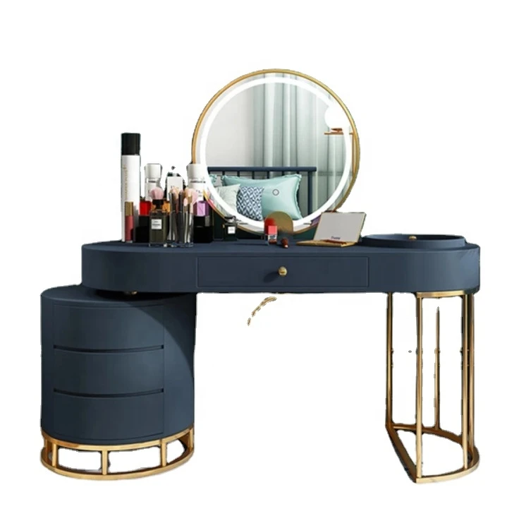 wholesale luxurious bedroom simple design mirrored makeup dressing table dresser table