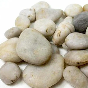 wholesale natural landscaping polished pebble stone with factory price mesh bag
