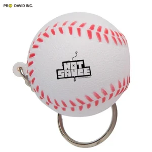 Wholesale OEM PU Baseball Key chain With High Quality Promotional Gift Stress Ball