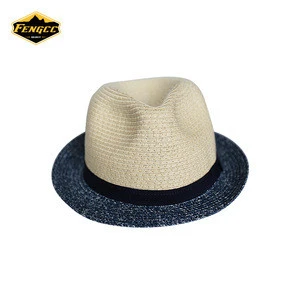 Wholesale Panama Fedora Hat Mens Promotional Straw Hat