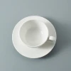 Wholesale plain white ceramic porcelain coffee tea cups and saucers