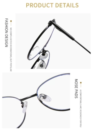 Wholesale Price Vintage Retro Blue Light Blocking Glasses Round Reading Glasses Clear Lenses Eyeglass Frame Optical