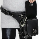 Wholesale PU Leather Woman Travel Hiking Cycling Drop Leg Waist Bag Waist Bag