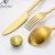 Import Wholesale Restaurant Hotel Gold Cutlery Plated Silverware Stainless Steel Flatware Set For Wedding With Gift Box from China