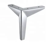 Wholesale strong modern chrome iron angled metal furniture legs for couch F69-2