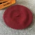 Import Wholesale Unique Customized Plain Dyed Adults Female Beret Cap Hat from China