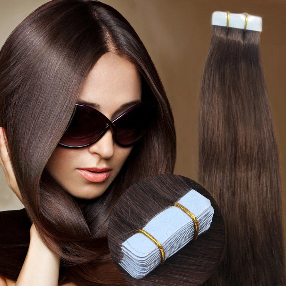 Wholesale Virgin Dropshipping Human Hair Tape Remy Hair Extension Human Hair, Hair Extension Tape, Tape Human Hair Extension