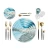 Import Wholesale western style dinner plates set, tableware set, luxury dishes set ceramic dinnerware from China