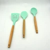 Wholesale wooden baking tools silicone cooking kitchen utensils set 12pcs