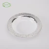 Whosale party disposable plastic dishes plate with silver coating lace 50pcs 7.5&quot; and 50pcs 10.25&quot;