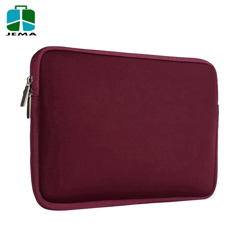 Wine Red Water Repellent Sleeve Bag Cover for 13 Inch Laptop with Small Case for Charger